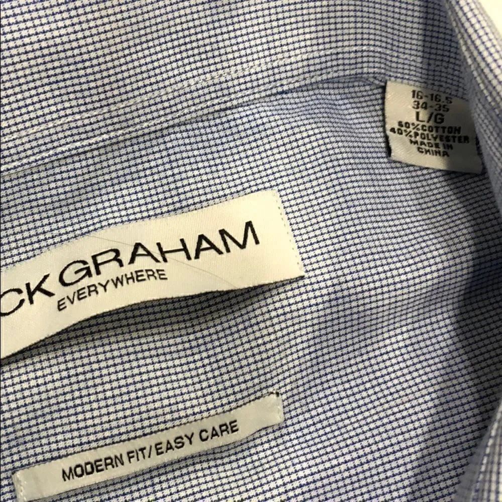 Nick Graham Button Up Sz. L 34/35 16.5 - Picture 3 of 5